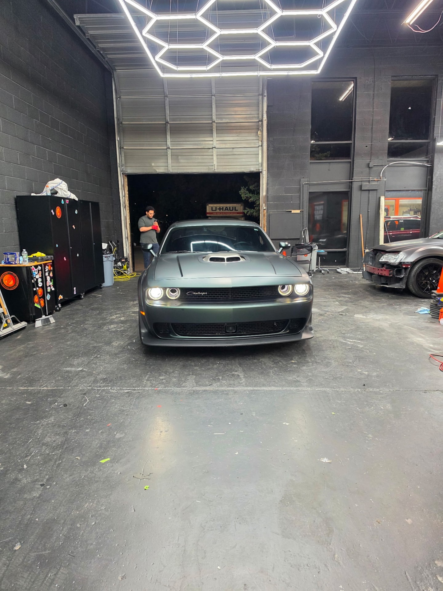 Satin Green Challenger Widebody PPF, Full satin PPF completed by OG Graphics in Crofton, MD