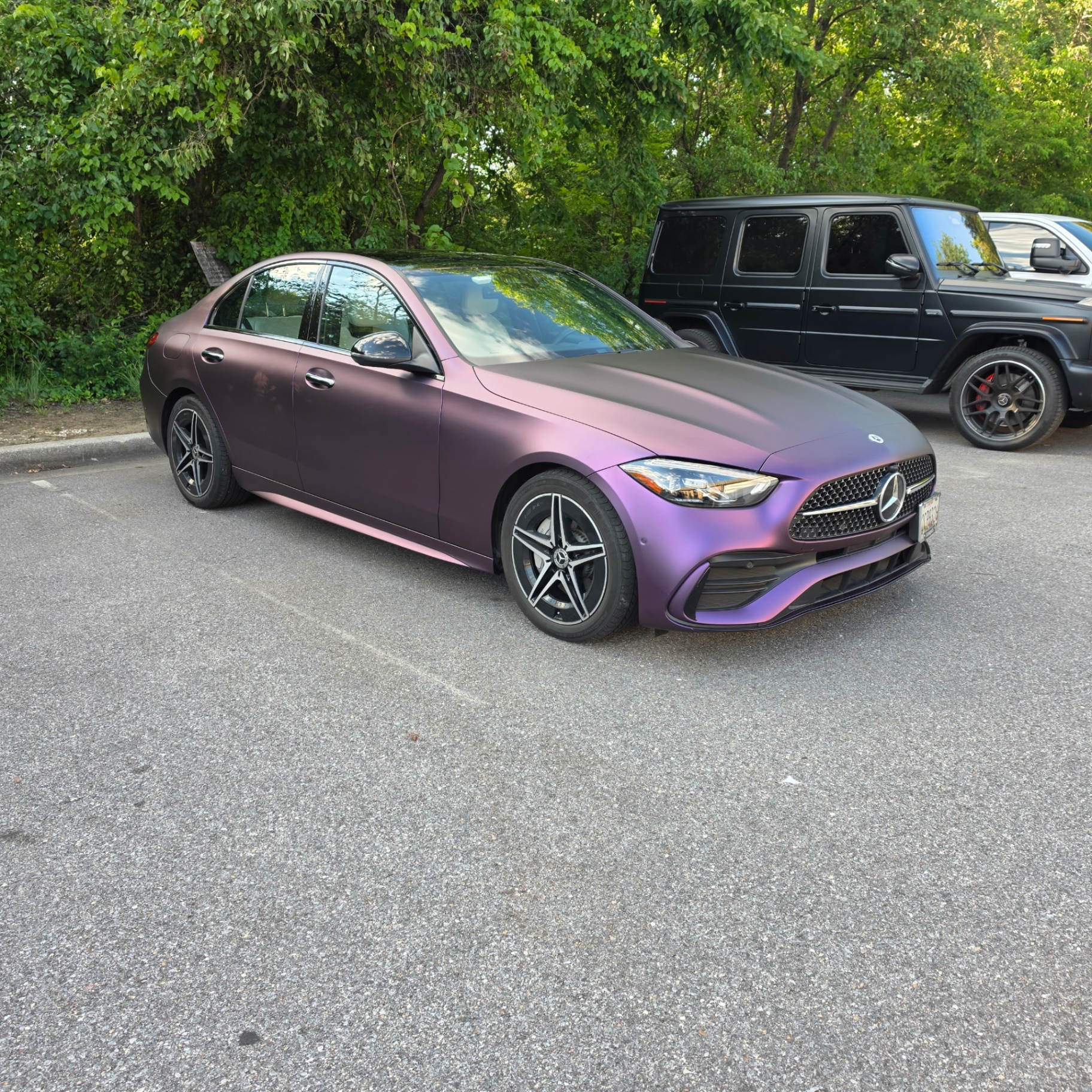 Color-Shift Mercedes-Benz C-Class, Color-shift wrap completed by OG Graphics in Crofton, MD